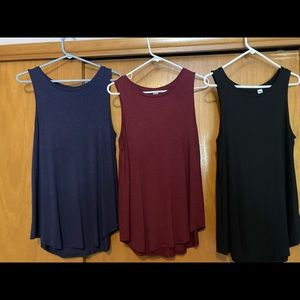 Lot of 3 Old Navy luxe swing tanks EUC